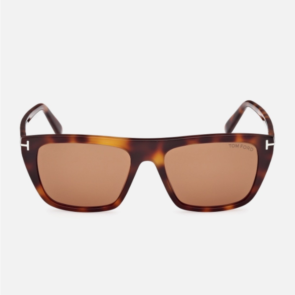 Tom Ford ASLAN FT1175 53E Blonde Havana/Brown Square Sunglasses - Picture 15 of 16